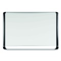 White Boards | MasterVision MVI050201 Gold Ultra 48 in. x 36 in. Aluminum Frame Magnetic Dry Erase Board - White/Black image number 1