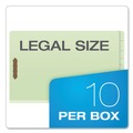 Office Jansan | Pendaflex 23314 2 in. Expansion 1 Divider 4 Fasteners End Tab Classification Legal Folders - Pale Green (10/Box) image number 5