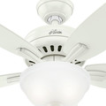 Ceiling Fans | Hunter 53310 52 in. Newsome Fresh White Ceiling Fan with Light image number 6