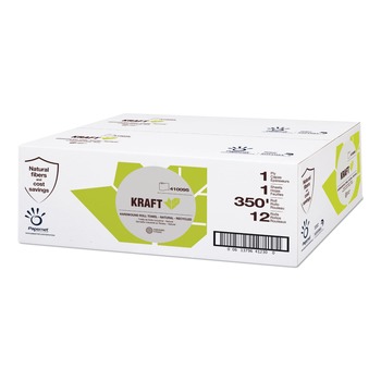 Papernet Kraft Tech Hardwound Paper Towel Kraft 1-Ply 5.5 x 5.5 Brown 350 ft/Roll 12 Rolls/Carton