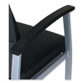  | Alera ALEML2419 metaLounge Series 24.6 in. x 26.96 in. x 42.91 in. High-Back Guest Chair - Black Seat/Back, Silver Base image number 4