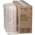 Food Trays, Containers, and Lids | Pactiv Corp. YCI810450000 6.5 in. x 2.25 in. x 2.75 in. Plastic Hinged Lid Hot Dog Container - Clear (250/Carton) image number 0