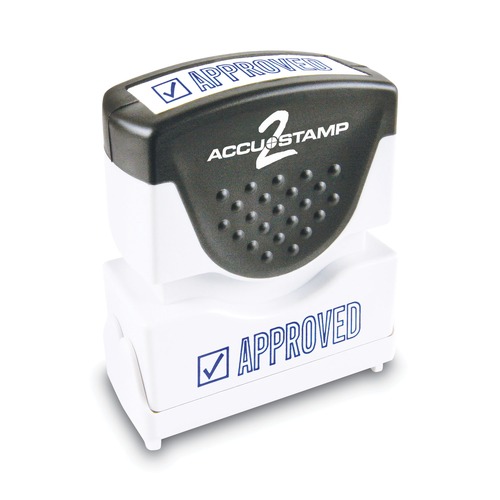 Stamps & Stamp Supplies | ACCUSTAMP2 035575 1.63 in. x 0.5 in. APPROVED Pre-Inked Shutter Stamp - Blue image number 0