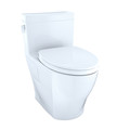 TOTO MS624124CEFG#01 1-Piece Legato CEFIONTECT WASHLETplus 1.28 GPF Elongated Universal Height Skirted Toilet - Cotton White image number 0