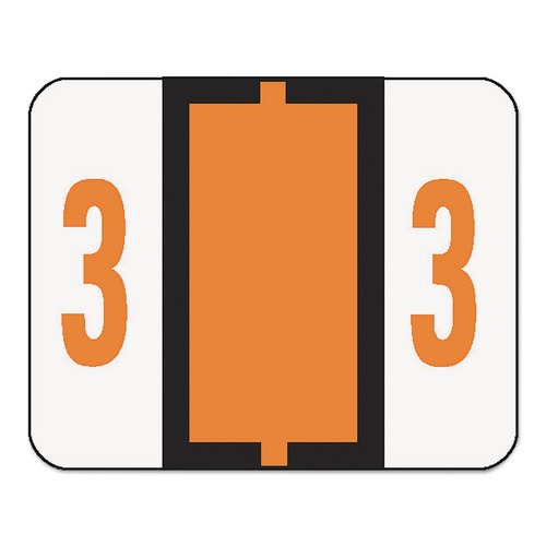 Labels | Smead 67373 1 in. x 1.25 in. 3 Numerical End Tab File Folder Labels - White (1-Roll) image number 0