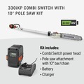 Pole Saws | Husqvarna 970701205 330iKP Lithium-Ion Cordless Combi Switch with 10 in. Electric Pole Saw Kit image number 1