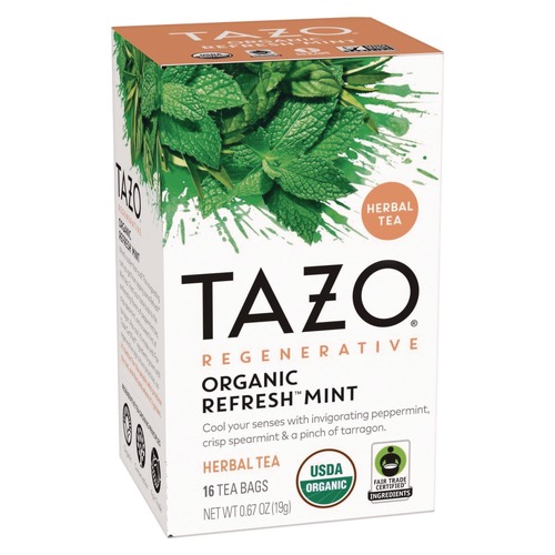 Tazo 10794522003508 0.67 oz. Tea Bags - Organic Refresh Mint (96/Carton)
