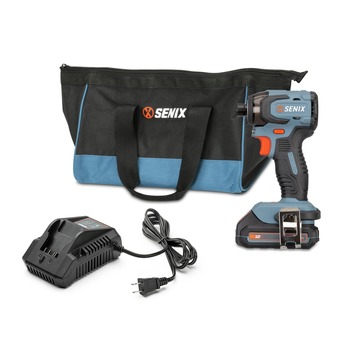 Senix PDIX2-M2 20V Max Brushless Lithium-Ion 1/4 in. Cordless Impact Driver Kit (2 Ah)