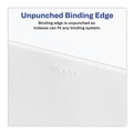 Office Jansan | Avery 01067 10-Tab 67 11 in. x 8.5 in. Preprinted Legal Exhibit Side Tab Index Dividers - White (25/Pack) image number 2