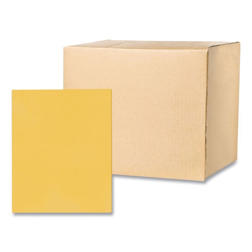 File Folders | Roaring Spring 50121 Accommodates (50) 11 in. x 8.5 in. Sheets Pocket Folder - Gold (250/Carton) image number 0
