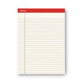  | Universal UNV35882 50-Sheet 8.5 in. x 11 in. Colored Perforated Writing Pads - Wide/Legal Rule, Ivory (1 Dozen) image number 1