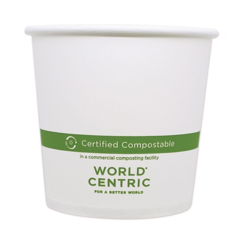 Labor Day Sale! Save $30 off $199! | World Centric BOPA24 4.4 in. Diameter x 4.4 in. h Paper Bowls - White (500/Carton) image number 0