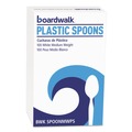 Boardwalk BWK SPOONMWPS Mediumweight Polystyrene Teaspoons - White (100-Piece/Box) image number 1