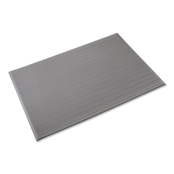 Crown FL 3610GY 36 in. x 120 in. Vinyl Ribbed Anti-Fatigue Mat - Gray