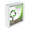 Office Jansan | Samsill 18967 11 in. x 8.5 in. 3 Rings 2 in. Capacity Earth's Choice Plant-Based Round Ring View Binder - White image number 0