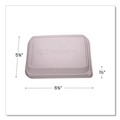Food Trays, Containers, and Lids | Eco-Products EP-SCRC24LID 5.84 x 8.76 x 1.37 WorldView RPET Plastic Rectangular Lids - Clear (400/Carton) image number 1