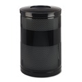 Trash & Waste Bins | Rubbermaid Commercial FGS55ETBKPL 51 gal. Classics Perforated Steel Open Top Receptacle - Black image number 0