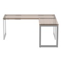 Office Jansan | Alera ALELSRT24GR Open Office Series 23-3/8 in. x 28-1/2 in. Fully Adjustable O-Leg Return Base - Silver image number 4