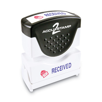 ACCUSTAMP2 1.63 in. x 0.5 in. RECEIVED Pre-Inked Shutter Stamp - Red/Blue
