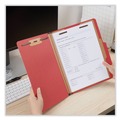 | Universal UNV10203 Bright Colored Pressboard Classification Folders - Letter, Ruby Red (10/Box) image number 3