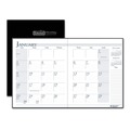Calendars & Planners | House of Doolittle 2606-02 10 in. x 7 in. 14-Month (Dec 2025-Jan 2027) Recycled Ruled Planner with Leatherette Cover - Black Cover image number 0