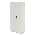 Office Filing Cabinets & Shelves | Alera 25771 30 in. x 15 in. x 66 in. 4 Shelves Economy Assembled Storage Cabinets - Light Gray image number 2