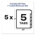 Office Jansan | Avery 11431 Index Maker 11 in. x 8.5 in. Print and Apply Clear Label Unpunched Dividers - White (5/Pack) image number 4