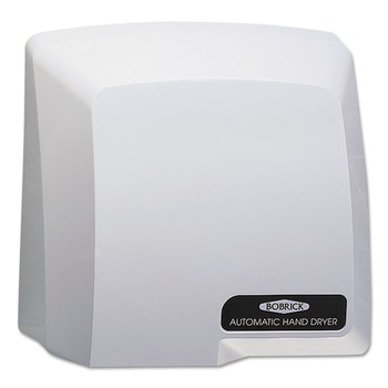 Bobrick 115V 10.18 in. x 5.18 in. x 10.93 in. Compact Automatic Hand Dryer - Gray