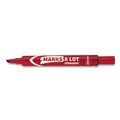 Office Jansan | Avery 08887 Broad Chisel Tip Large Desk-Style MARKS A LOT Permanent Marker - Red (1-Dozen) image number 2