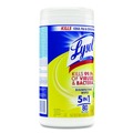 Cleaning & Janitorial Supplies | LYSOL Brand 19200-77182 7 in. x 7.25 in. 1-Ply Disinfecting Wipes - Lemon and Lime Blossom, White (80 Wipes/Canister) image number 2