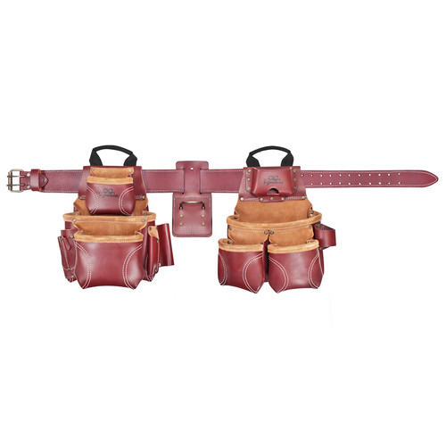 Tool Belts | CLC 21453X 18 Pocket - Top of the Line Pro Framer’s Heavy Duty Leather Combo Tool Belt System- XL image number 0