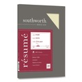 Office Jansan | Southworth RD18ICF 8.5 in. x 11 in. 32 lbs. Bond Weight 100% Cotton Resume Paper - Ivory (100/Box) image number 0