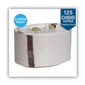 Food Service | Dixie SX11PLPATH Pathways Heavyweight 8-1/2 in. x 11 in. Oval Platters - Green/Burgundy (125-Piece/Pack) image number 1