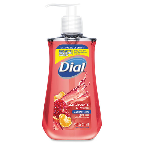 Hand Soaps | Dial DIA 02795CT Antimicrobial Liquid Soap, 7 1/2 Oz Pump Bottle, Pomegranate & Tangerine (12/Carton) image number 0