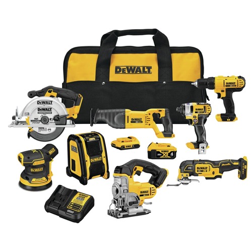 Combo Kits | Dewalt DCK771D1M1-DCS331B-BNDL 20V MAX Cordless 8-Tool Combo Kit with 2 Batteries Bundle (2 Ah/4 Ah) image number 0