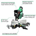 Miter Saws | Metabo HPT C12RSH2SM 15 Amp Dual Bevel 12 in. Corded Sliding Compound Miter Saw image number 1