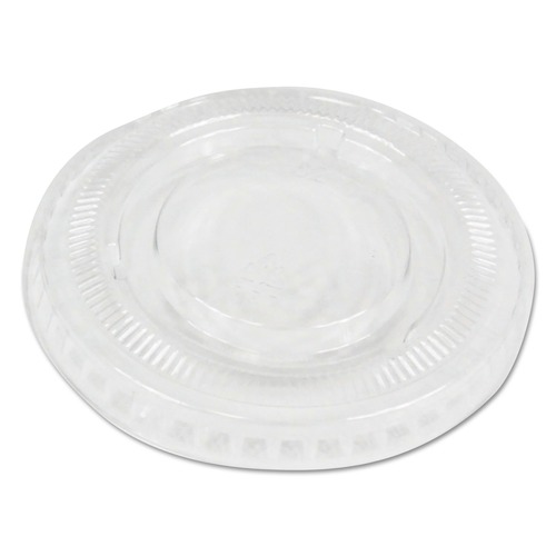 Cups and Lids | Boardwalk BWKPRTLID1 1 oz. Souffle/Portion Cup Lids - Clear (2500/Carton) image number 0