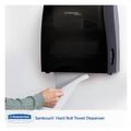 Cleaning & Janitorial Supplies | Kimberly-Clark Professional 09996 Sanitouch Hard Roll 12.63 in. x 10.2 in. x 16.13 in. Towel Dispenser - Smoke image number 4