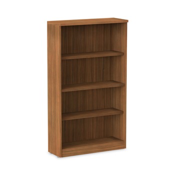 Alera ALEVA635632WA Valencia Series 31.75 in. x 14 in. x 54.88 in. 4 Shelves Bookcase - Modern Walnut
