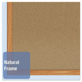 White Boards | Mead 85367 48 in. x 36 in. Economy Cork Board with Oak Frame - Tan Surface/Oak Finished Fiberboard (MDF) Frame image number 2
