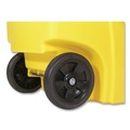 Trash & Waste Bins | Rubbermaid Commercial FG9W2700YEL 50 Gallon Molded Plastic Square Brute Rollout Container - Yellow image number 5