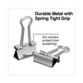 Office Jansan | Universal UNV11240 Binder Clips with Storage Tub - Small, Silver (40/Pack) image number 2