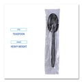 Cutlery | Boardwalk BWKTSHWPPBIW Heavyweight Wrapped Polypropylene Teapoons - Black (1000/Carton) image number 5