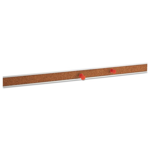 Universal UNV43424 24 in. x 1 in. Cork Bulletin Bar - Brown image number 0