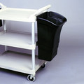 Cleaning Carts | Rubbermaid Commercial FG335388BLA 8 Gallon Rectangular Optional Utility Cart Refuse/Utility Bin - Black image number 1