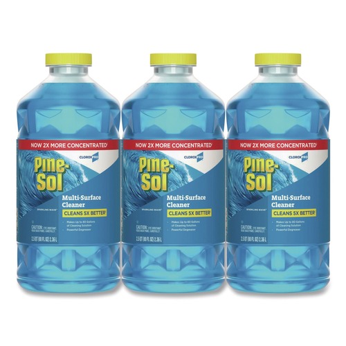 Cleaning & Janitorial Supplies | Pine-Sol 60609CT 80 oz. CloroxPro Concentrated Multi-Surface Cleaner - Sparkling Wave Scent (3/Carton) image number 0