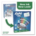 Office Jansan | EXPO 80054A Medium Assorted Tips Low-Odor Dry Erase Marker Eraser and Cleaner Kit - Assorted Colors (12/Set) image number 7