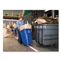 Trash & Waste Bins | Rubbermaid Commercial FG9W2773BLUE Brute 50 Gallon Square Recycling Rollout Container - Blue image number 6