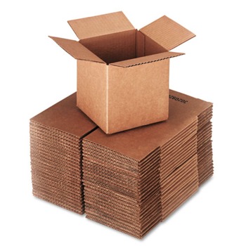 General Supply UFS666 6 in. Regular Slotted Container (RSC), Cubed Fixed-Depth Shipping Boxes - Brown Kraft (25/Bundle)