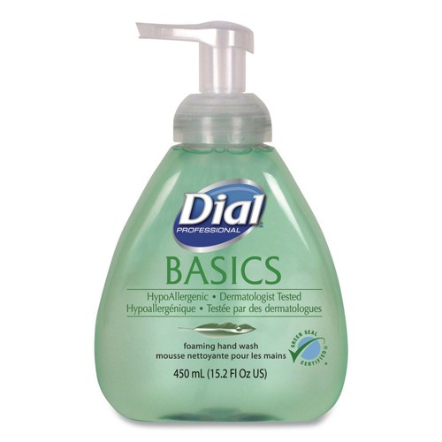 Cleaning & Janitorial Supplies | Dial Professional 98609EA 15.2 oz. Basics Hypoallergenic Foaming Hand Wash - Honeysuckle Scent image number 0